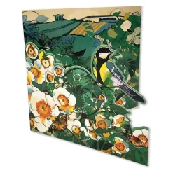 Emma Ball Wild Roses Die-Cut Greetings Card- Greeting Cards