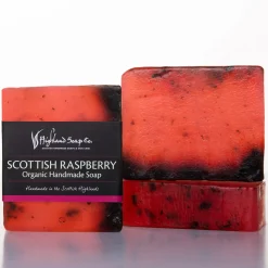The Highland Soap Company Wild Scottish Raspberry Organic Glycerin Soap 150g- Soaps & Lotions
