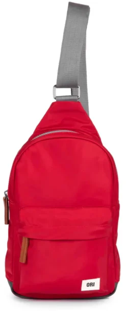 Ori London Willesdon B Cranberry Recycled Nylon Crossbody Bag- Large- Bags