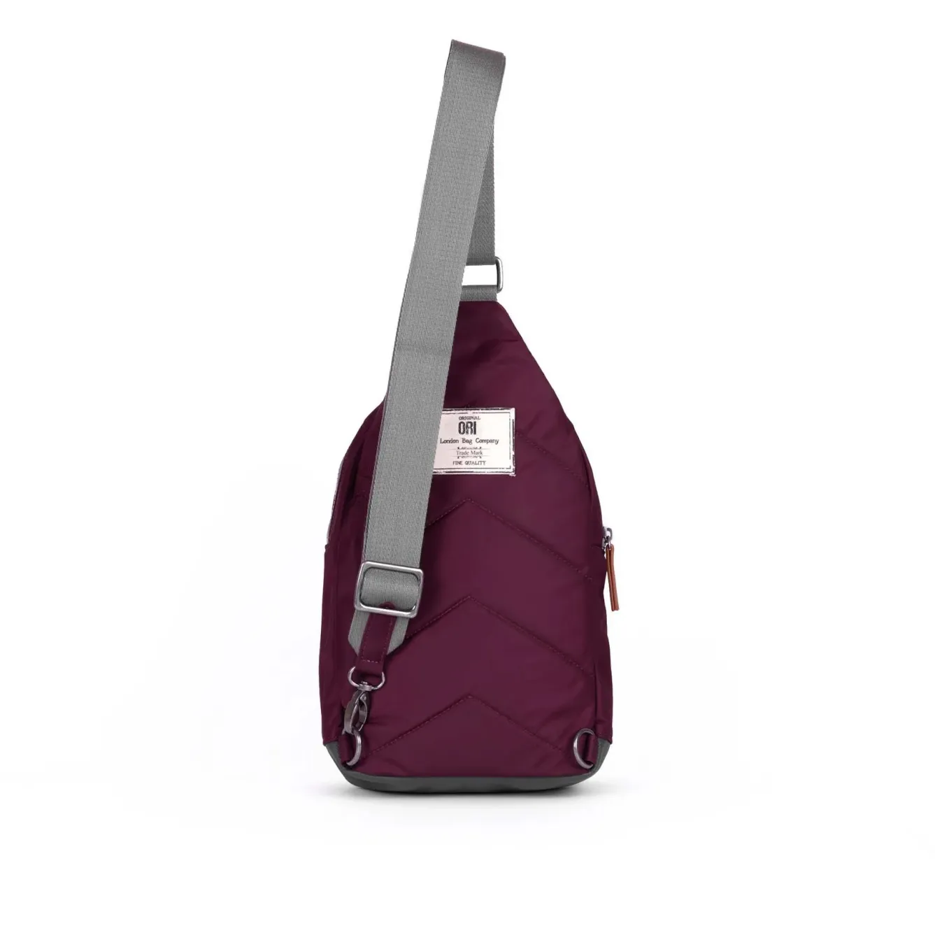 Ori London Willesdon B Plum Recycled Nylon Crossbody Bag- Large- Bags