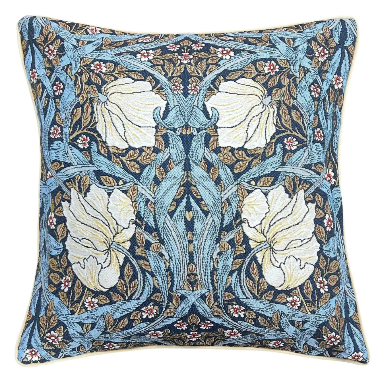 Signare William Morris Pimpernel and Thyme Blue Pillow- Pillows & Throws