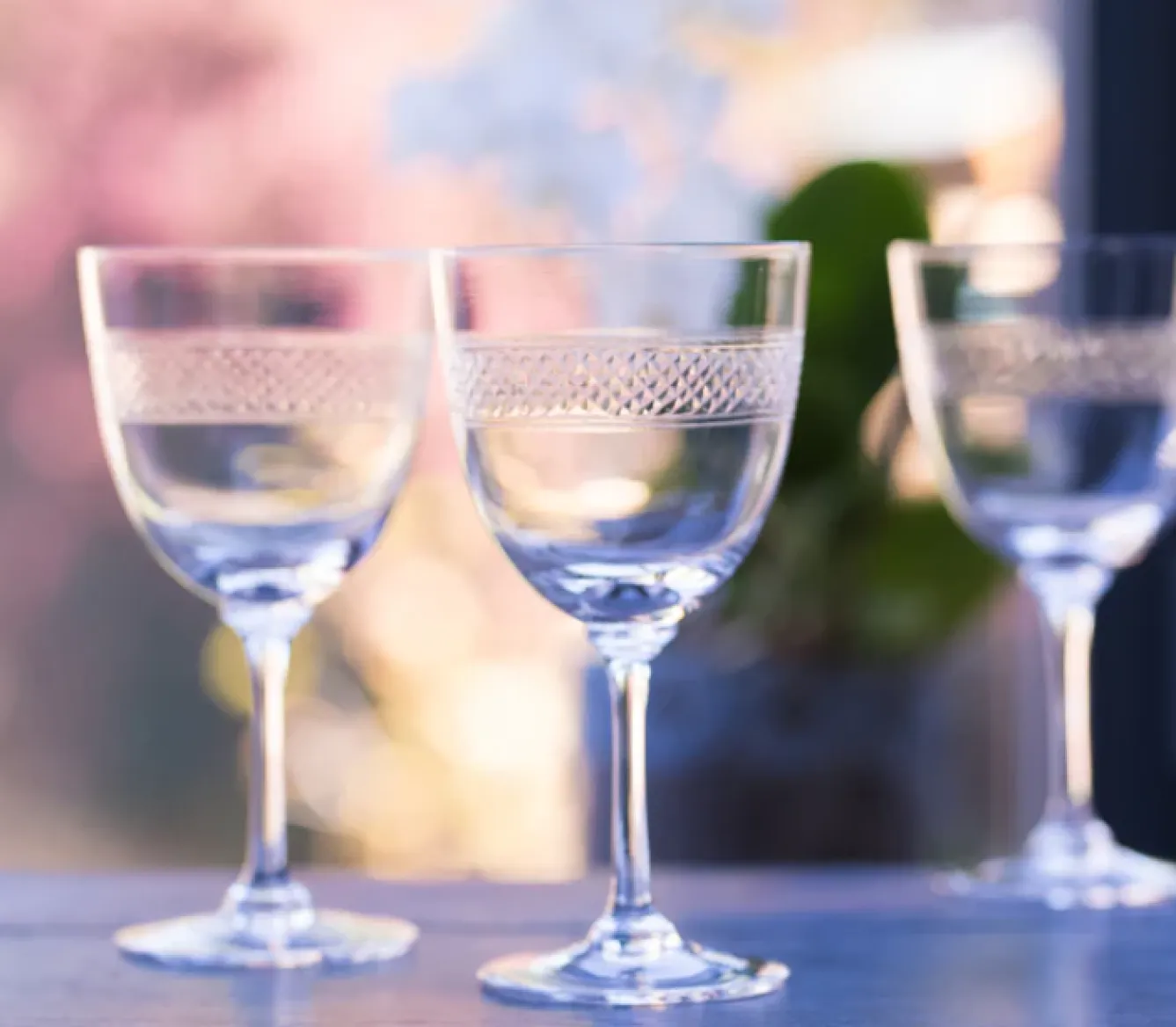 The Vintage List Wine Glass with Band Design- Glassware