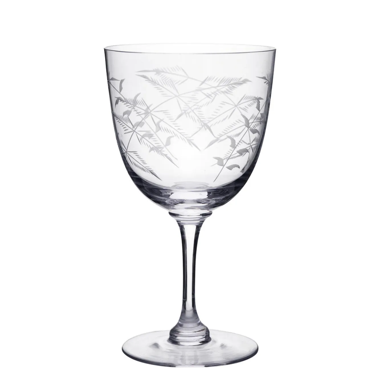 The Vintage List Wine Glass with Fern Design- Glassware