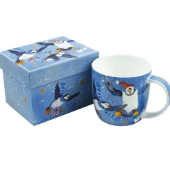 Emma Ball Winter Puffins Bone China Mug (Boxed)- Tea