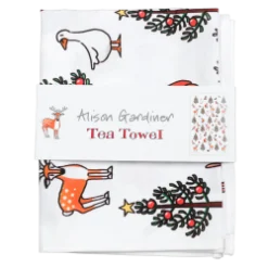 Alison Gardiner Winter Wildlife Tea Towel- Tea|Tea Towels
