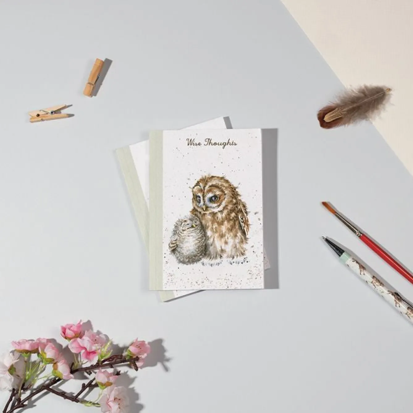 Wrendale Designs 'Wise Thoughts' Owl A6 Notebook- Stationery