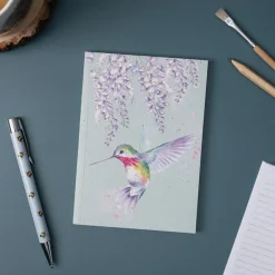 Wrendale Designs 'Wisteria Wishes' Hummingbird A6 Notebook- Stationery