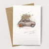 Stephanie Davies Wonderful Christmas Little Car Christmas Card- Greeting Cards