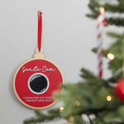 Ginger Ray Wooden Santa Cam Hanging Christmas Decoration- Seasonal Decor