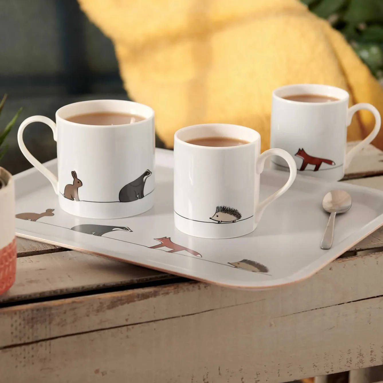 Jin Designs Woodland Collection Large Mug- Tea|Pets