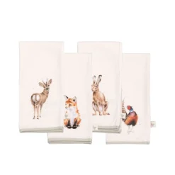 Wrendale Designs 'Woodlanders' Everyday Cloth Napkins- Set of Four- Napkins|Tea