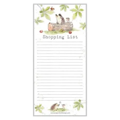 Paper Shed Design Woodland Hedgehog "Shopping List" Magnetic List Pad- Stationery