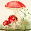 Madame Treacle Woodland Mushrooms - Little Vintage Greeting Card- Greeting Cards