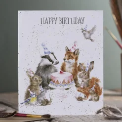 Wrendale Designs 'Woodland Party' Woodland Animal Birthday Greetings Card- Greeting Cards