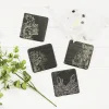 Selbrae Woodland Slate Coasters- Set of 4- Tea|Coasters