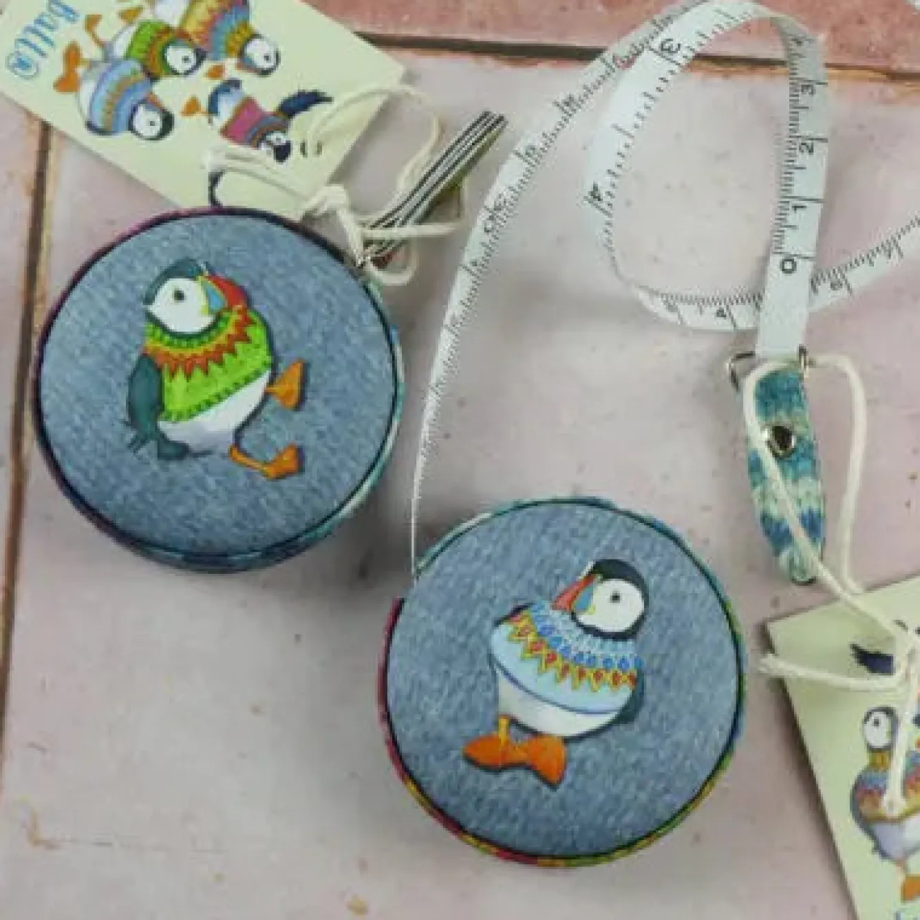 Emma Ball Woolly Puffins Tape Measure- Crafts