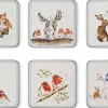 Wrendale Designs Set of 6 Winter Coasters- Coasters