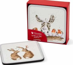 Wrendale Designs Set of 6 Winter Coasters- Coasters