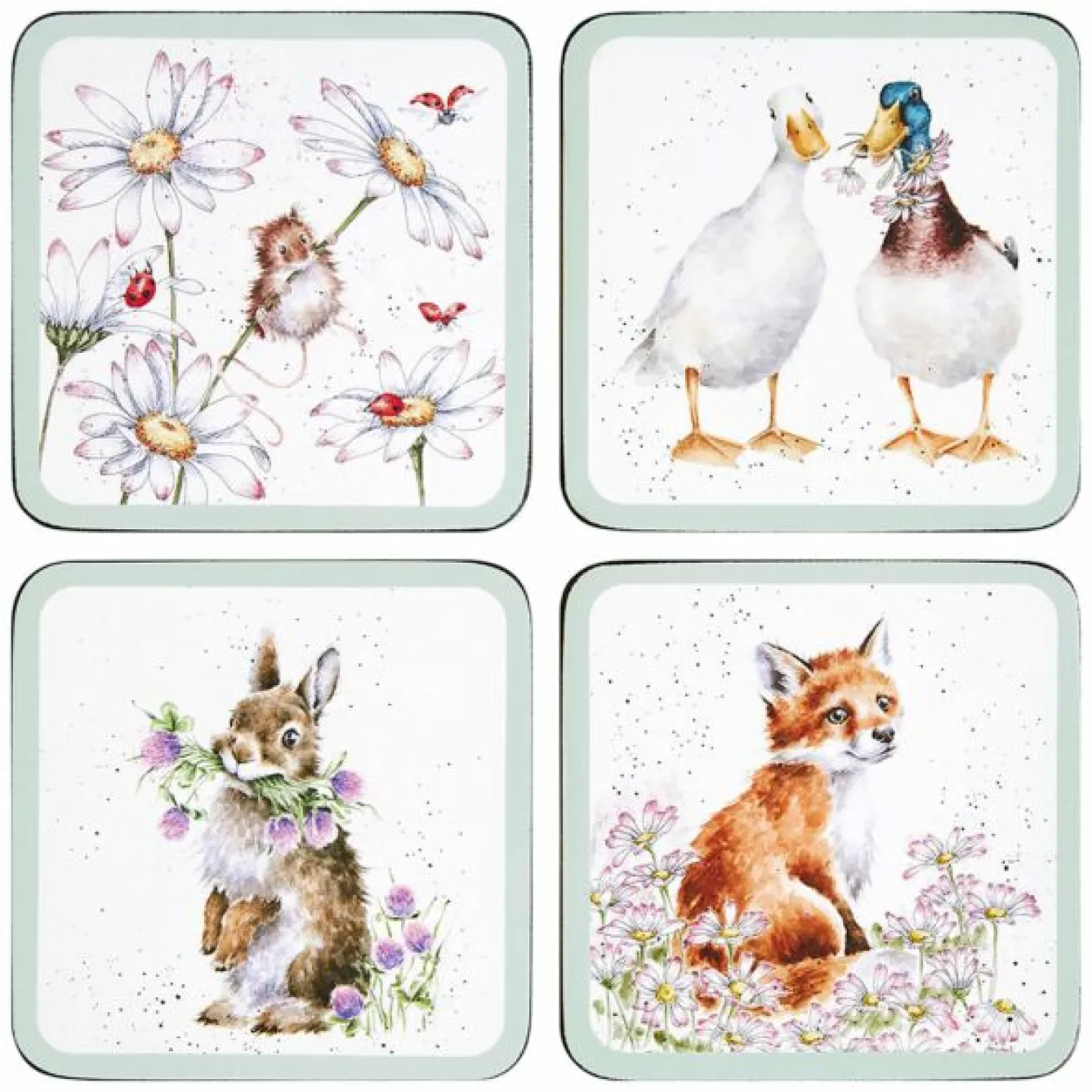 Wrendale Designs Wildflowers Set of 4 Coasters- Coasters