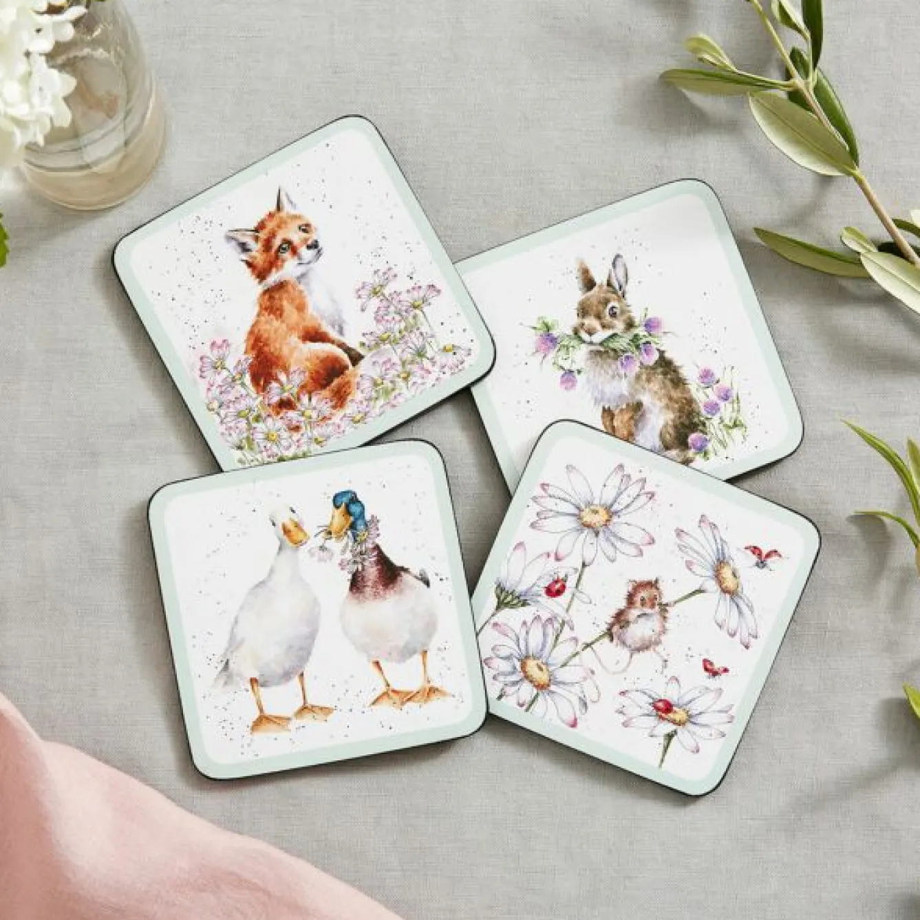 Wrendale Designs Wildflowers Set of 4 Coasters- Coasters