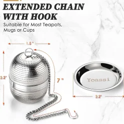 Tea & Biscuits Yaossi Loose Leaf Stainless Steel Tea Infuser Ball- Tea