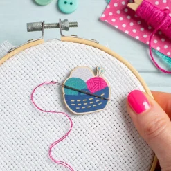 Hawthorn Handmade Yarn Basket Magnetic Needle Holder- Crafts