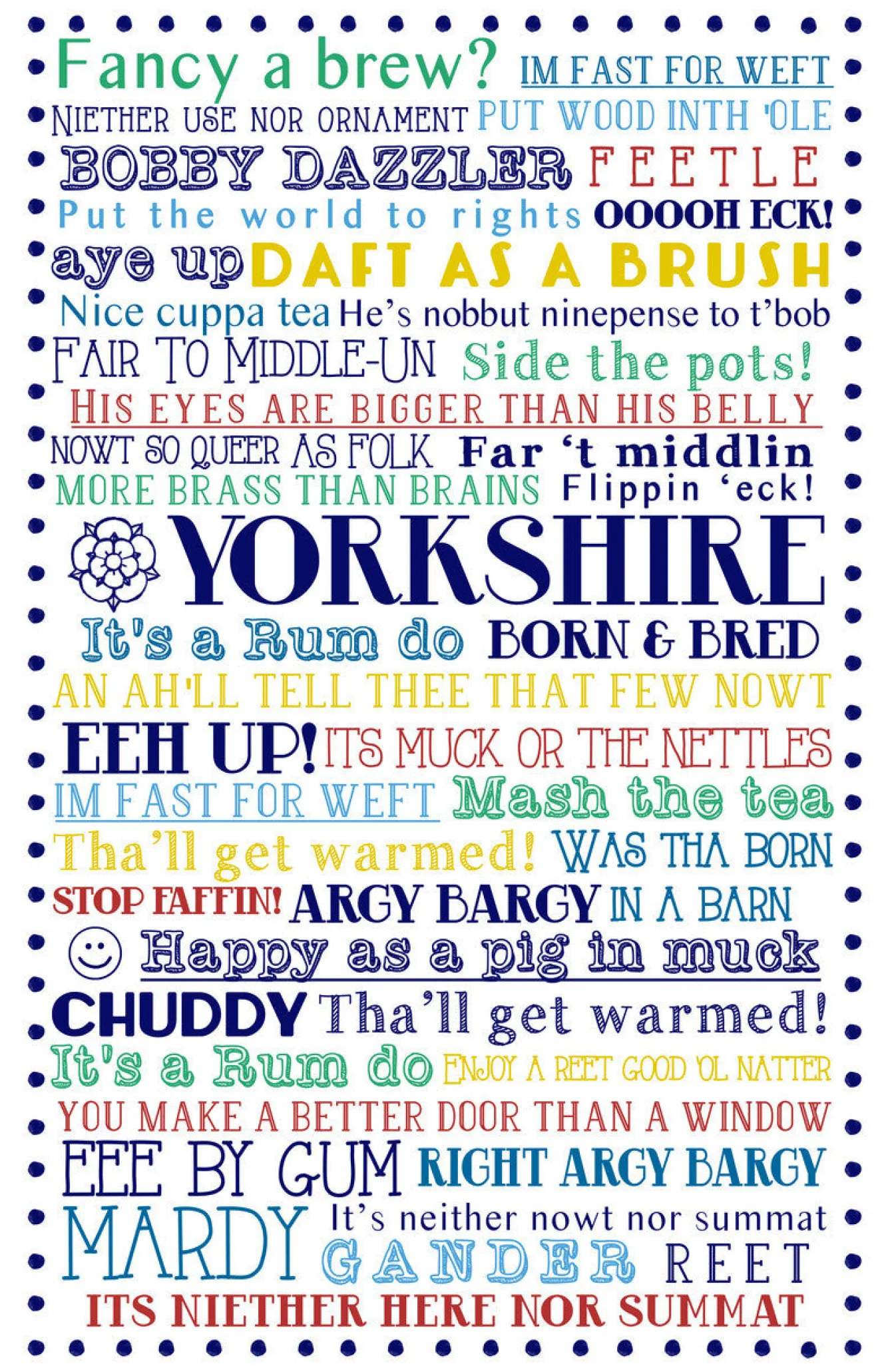 Ulster Weavers Yorkshire Born & Bred Tea Towel- Tea|Tea Towels