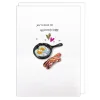 Stephanie Davies You're Bacon Me Eggstremely Happy Greeting Card- Valentine's Day|Greeting Cards