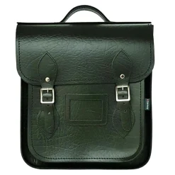 Zatchels Handmade Leather City Backpack Plus - British Racing Green- Bags