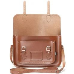 Zatchels Handmade Leather Classic Satchel - Chestnut- Bags