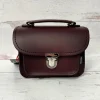 Zatchels Handmade Leather Luna Marsala Red Small Handbag- Bags