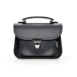 Zatchels Handmade Leather Luna Navy Small Handbag- Bags