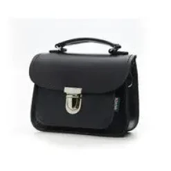 Zatchels Handmade Leather Luna Navy Small Handbag- Bags