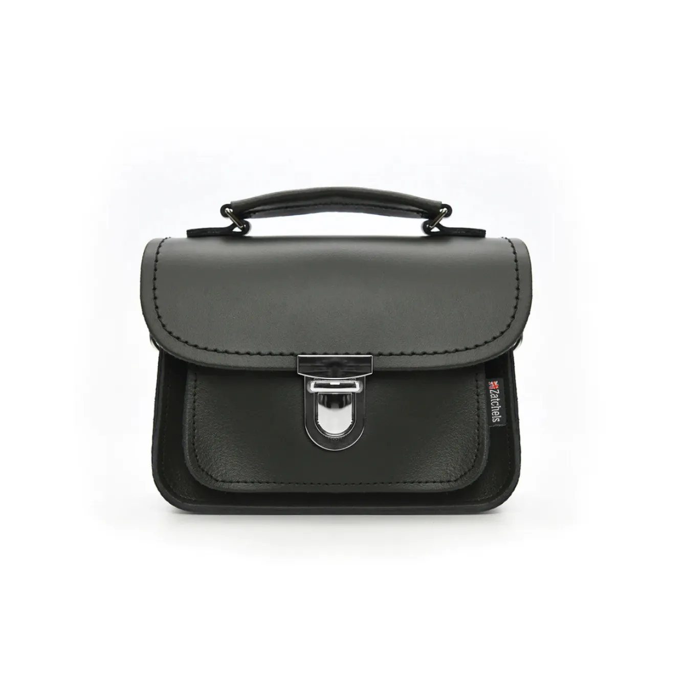 Zatchels Handmade Leather Luna Ivy Green Small Handbag- Bags