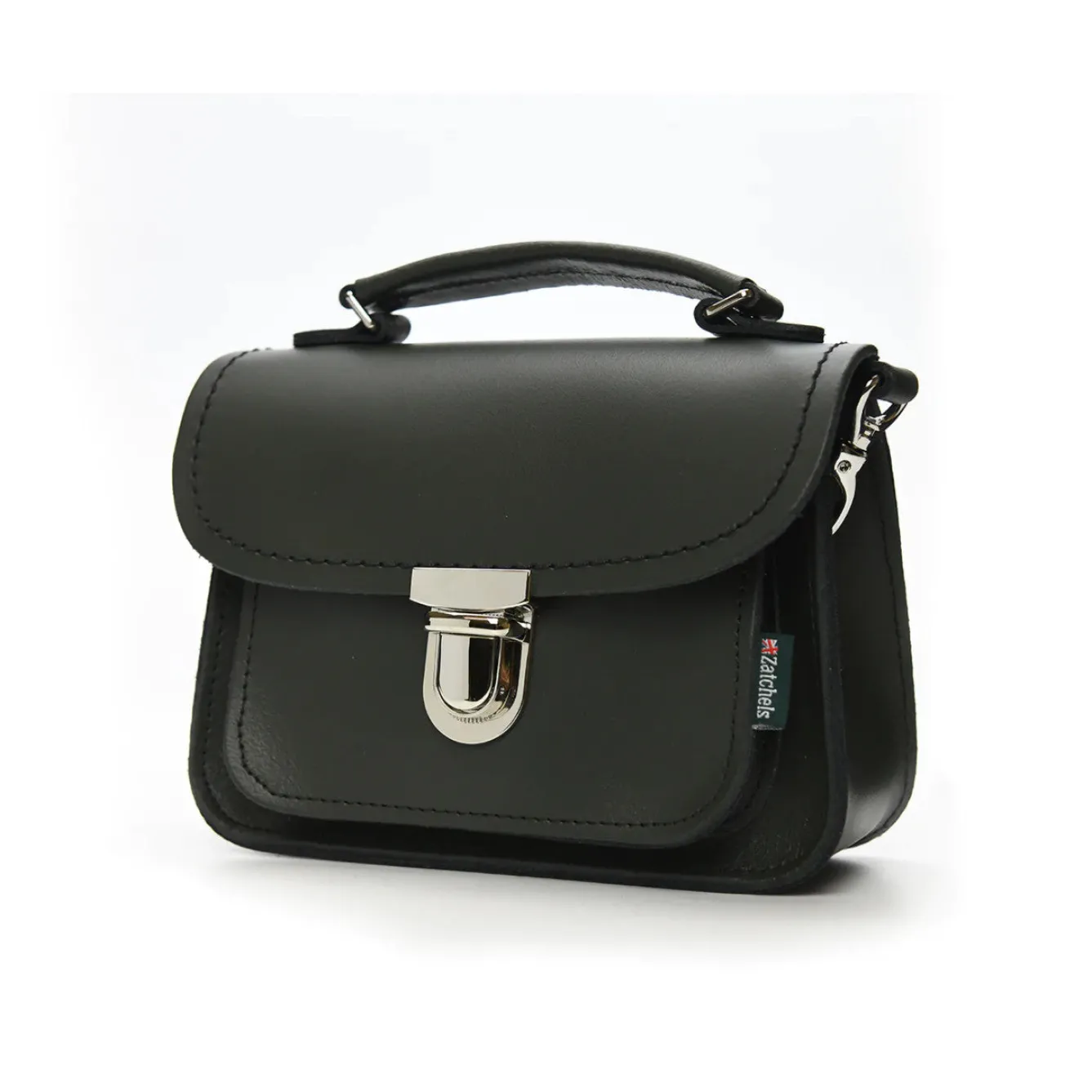 Zatchels Handmade Leather Luna Ivy Green Small Handbag- Bags