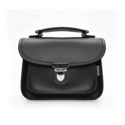 Zatchels Handmade Leather Luna Black Small Handbag- Bags