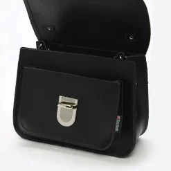 Zatchels Handmade Leather Luna Black Small Handbag- Bags