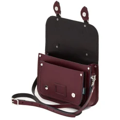 Zatchels Handmade Leather Midi Satchel - Marsala Red- Bags