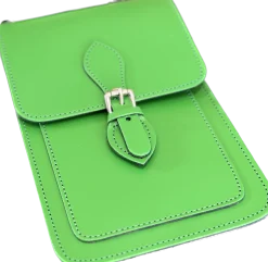 Zatchels Handmade Leather Phone Pouch - Classic Green- Bags
