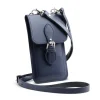 Zatchels Handmade Leather Phone Pouch - Navy Blue- Bags