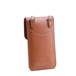 Zatchels Handmade Leather Phone Pouch - Chestnut Brown- Bags