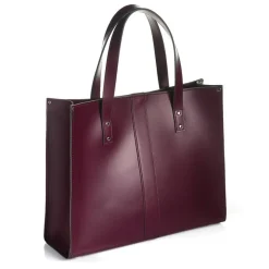 Zatchels Handmade Leather Shopper - Marsala Red- Bags