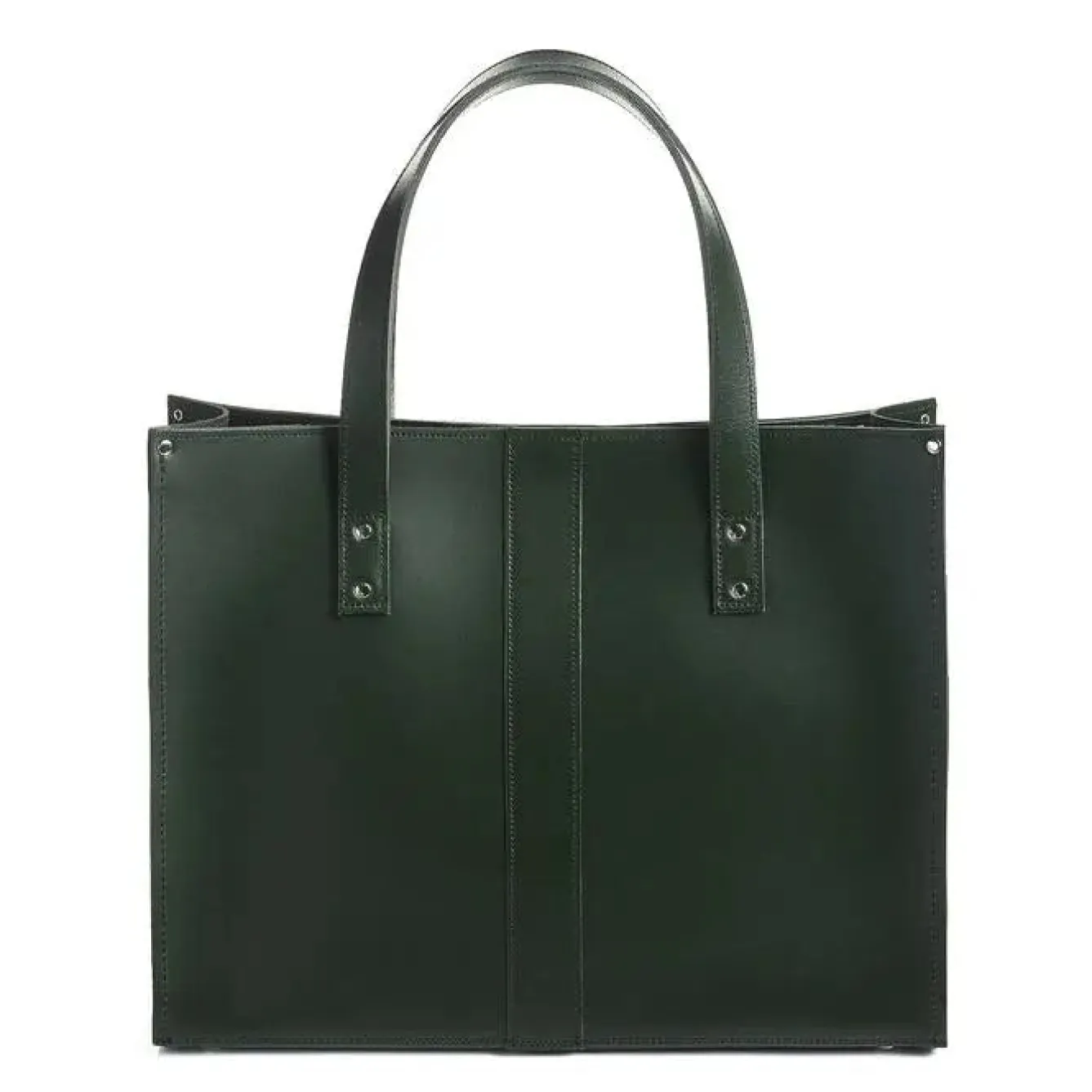 Zatchels Handmade Leather Shopper - Ivy Green- Bags