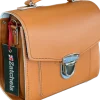 Zatchels Handmade Leather Sugarcube Plus Handbag - Burnt Orange- Bags