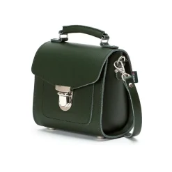 Zatchels Handmade Leather Sugarcube Plus Handbag - Ivy Green- Bags