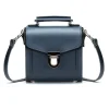 Zatchels Handmade Leather Sugarcube Navy Small Handbag- Bags