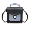 Zatchels Handmade Leather Sugarcube Blue Noir Small Handbag- Bags