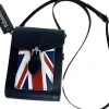 Zatchels Handmade Leather Union Jack Festival Bag - Navy- Bags
