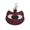 Zatchels Oxblood Colorful Cat Leather Bag Charm- Key Chains|Bags